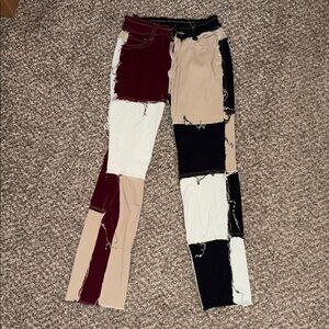 Patchwork Multicolor Pants
